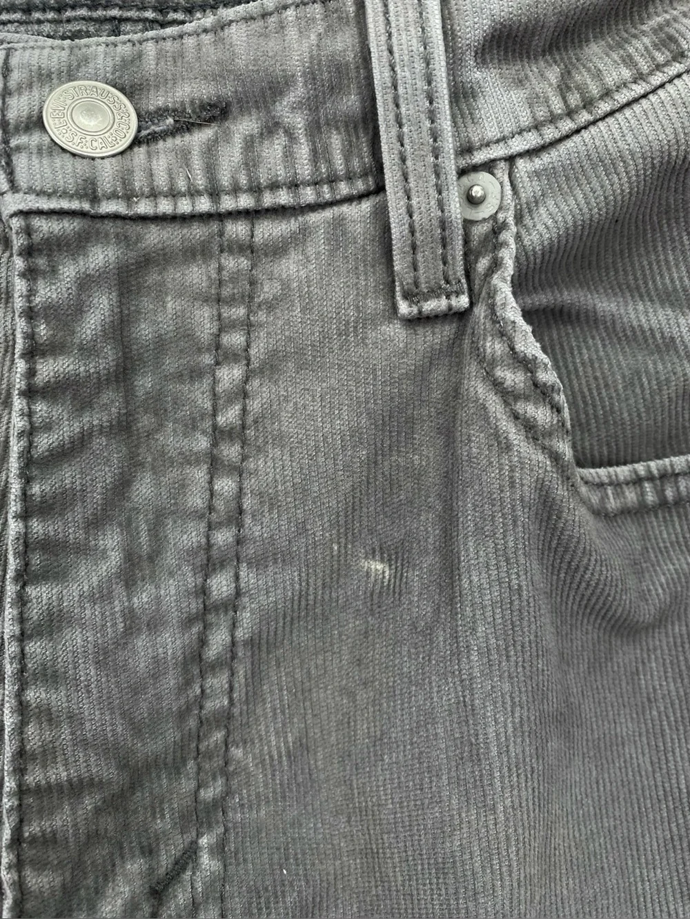 Levi’s 511 Gray Corduroy Jeans Men’s 34 x 30